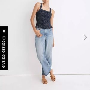 Madewell lucie smocked top